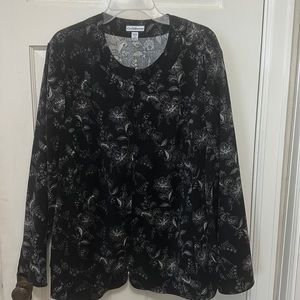 Croft and barrow size 1X floral blazer with stretch